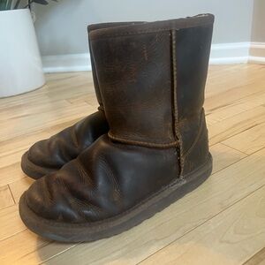 UGG Brown oil rubbed leather boots
